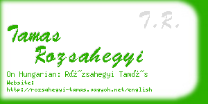 tamas rozsahegyi business card